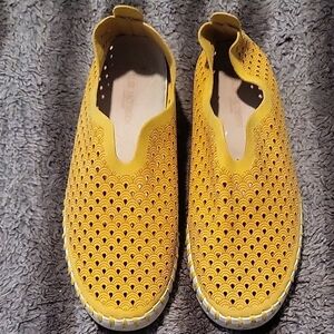 Ilse Jacobsen Mustard Slip-On Shoes